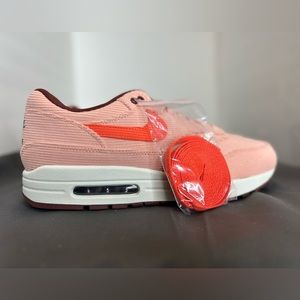 Size 12.5 -  Nike Air Max 1 Premium Low Coral Stardust Corduroy brand new